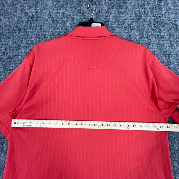 PING POLO‎ SHIRT MENS EXTRA LARGE ORANGE GOLFING COLLAR SHORT-SLEEVE PERFORMANCE - Picture 8 of 11